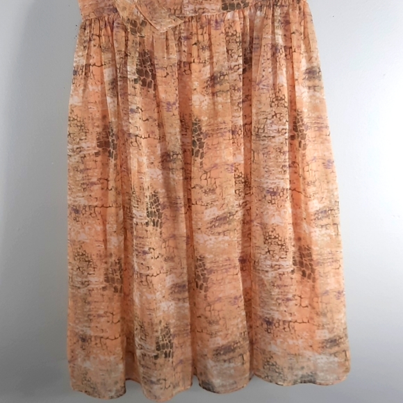 ANTONIO MELANI  Orange/Green/Purple Print Dress SZ 0 - Picture 3 of 10